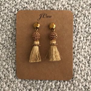 J Crew gold tassel earrings